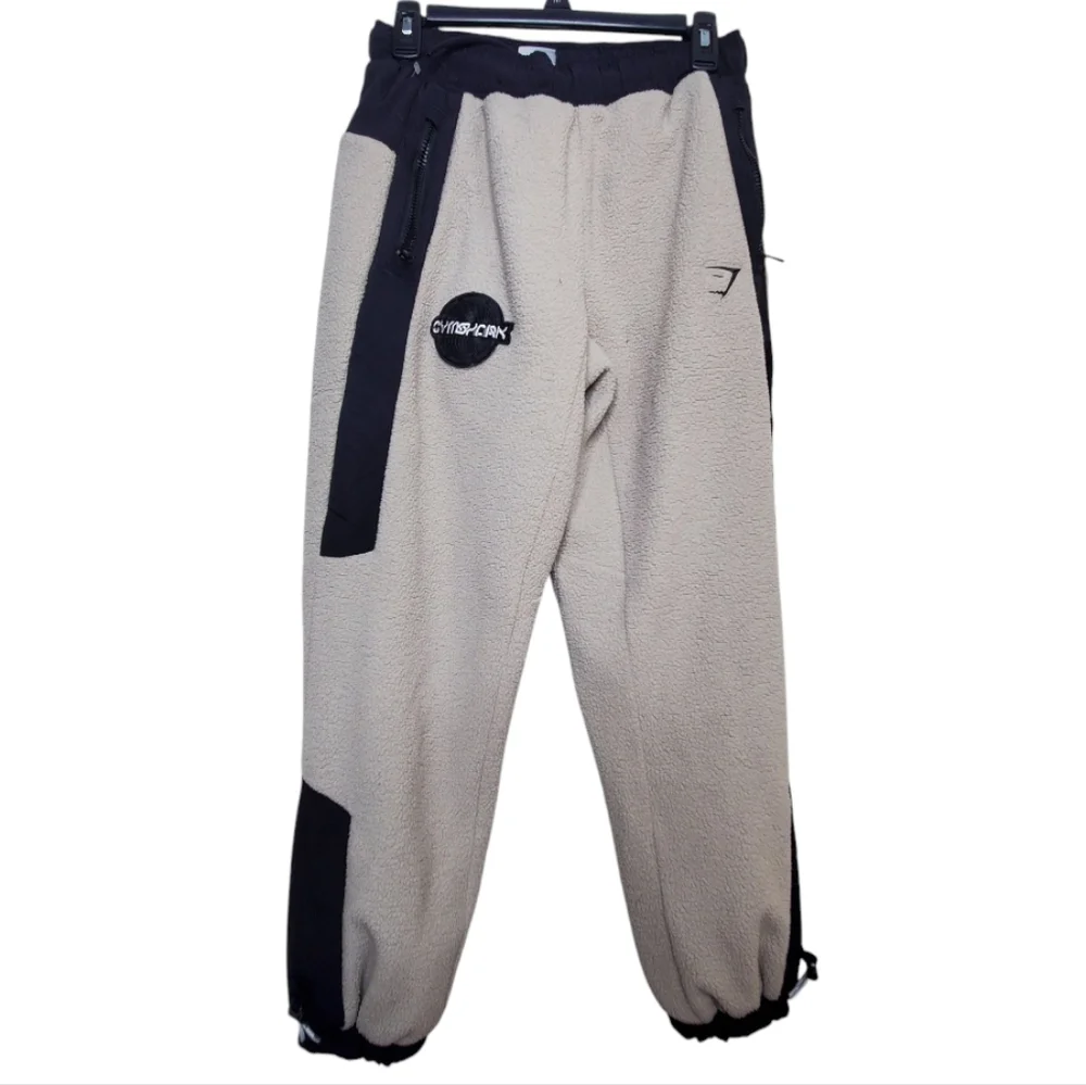 🍋5/$25 Gymshark Mens Vibe Fleece Sherpa Gray Xs Jogger 058 - Picture 2 of 7